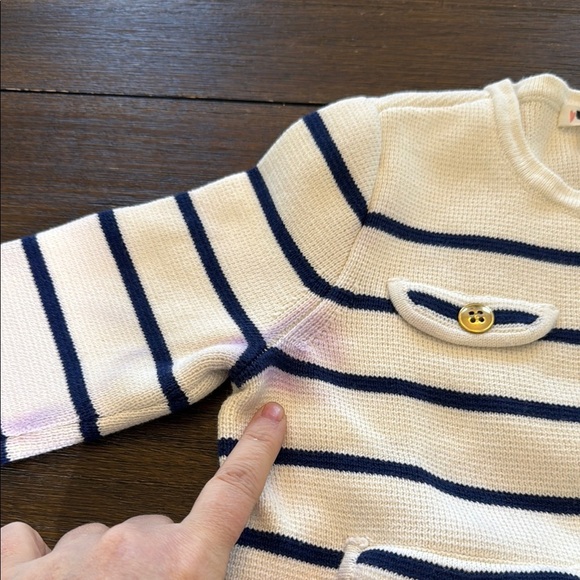 J. Crew  Girls' Emilie sweater lady jacket in stripe Size XS- FLAWED - Picture 4 of 11